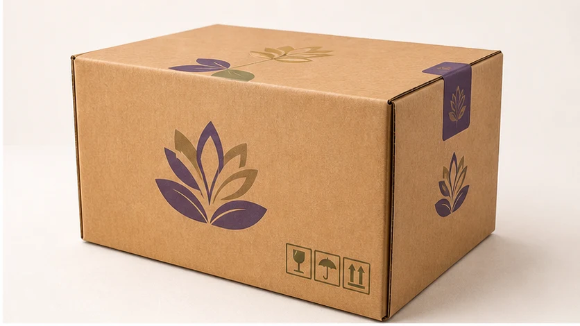 Branded corrugated shipping carton