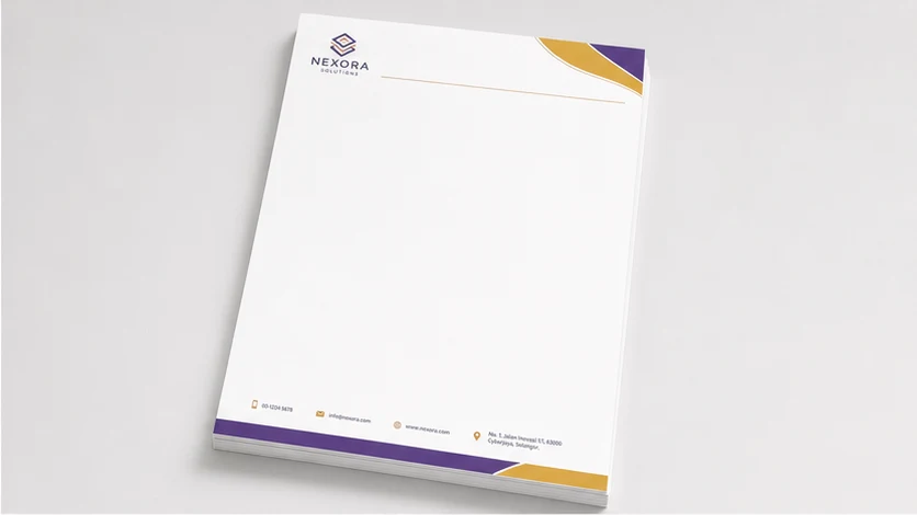 Professional A4 company letterhead printing