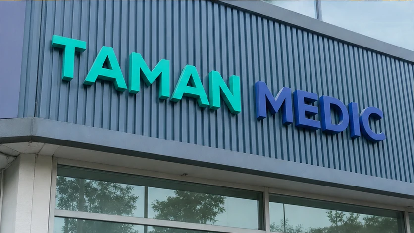 Dimensional 3D channel letters on a facade