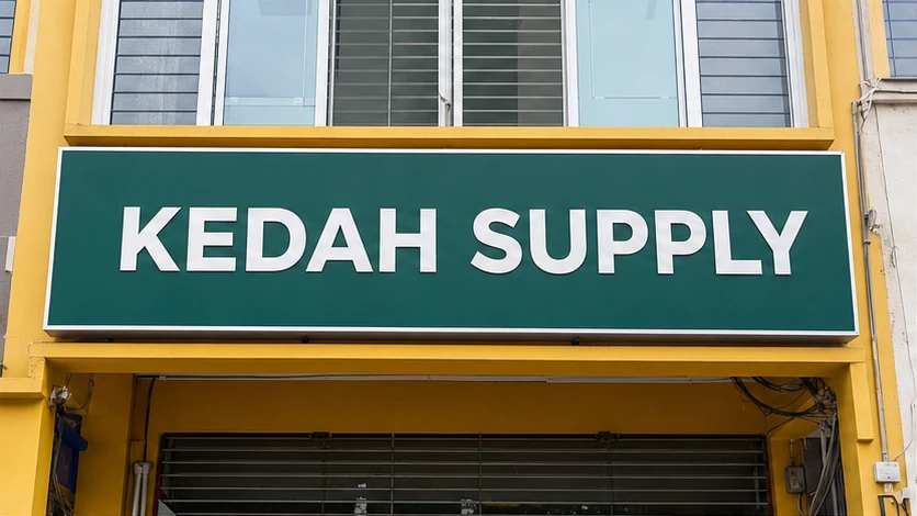 Complete commercial shopfront signboard