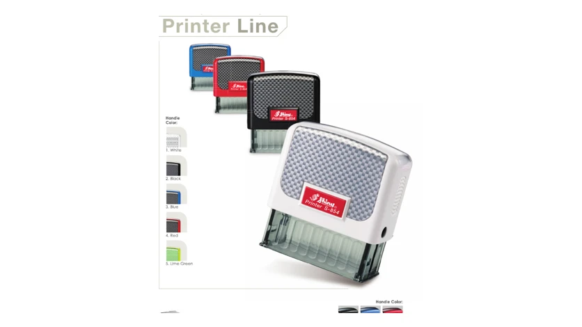 Shiny Printer Line self-inking company stamp models