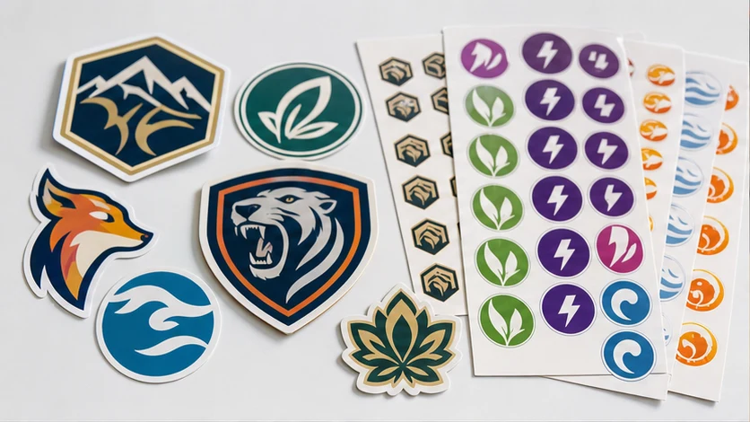 Custom-shape die-cut stickers and kiss-cut sheets
