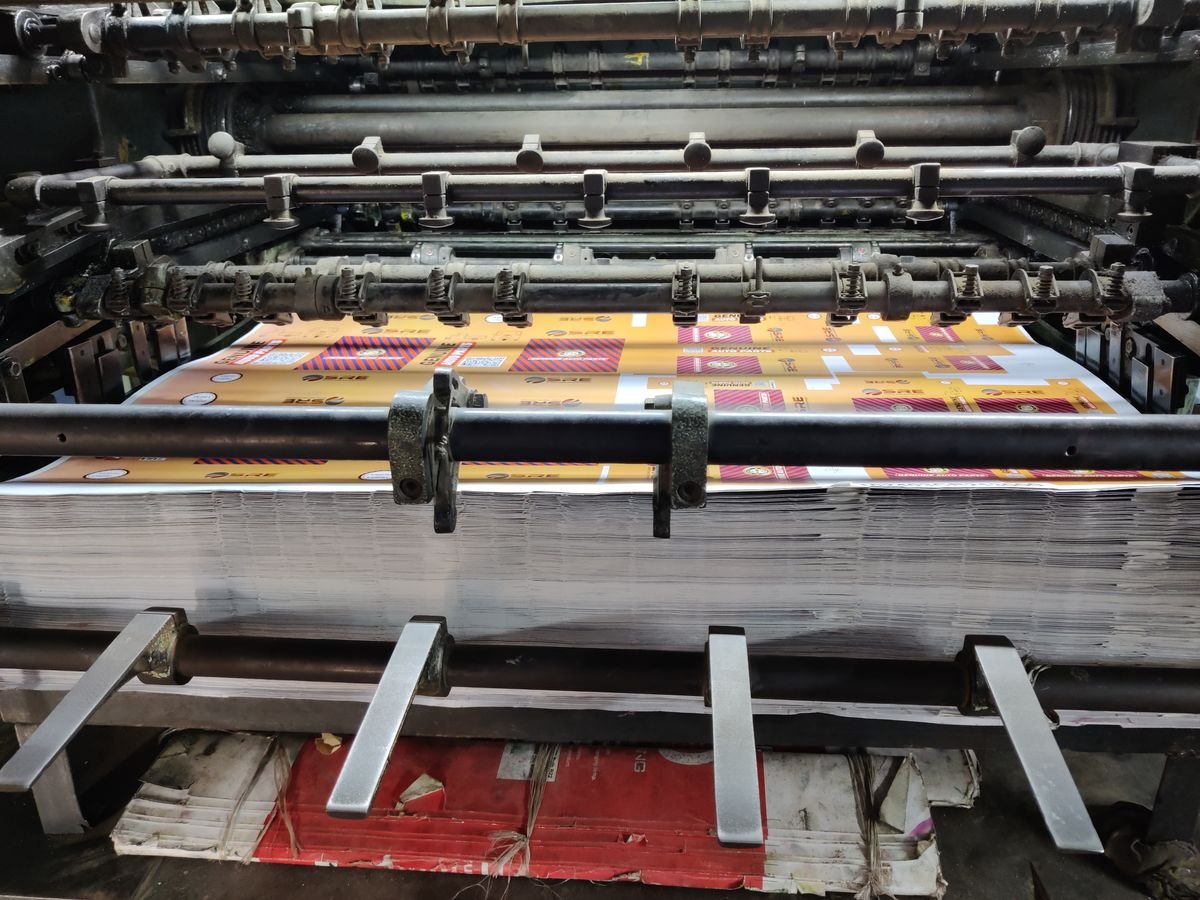 Commercial print production for custom labels and business materials
